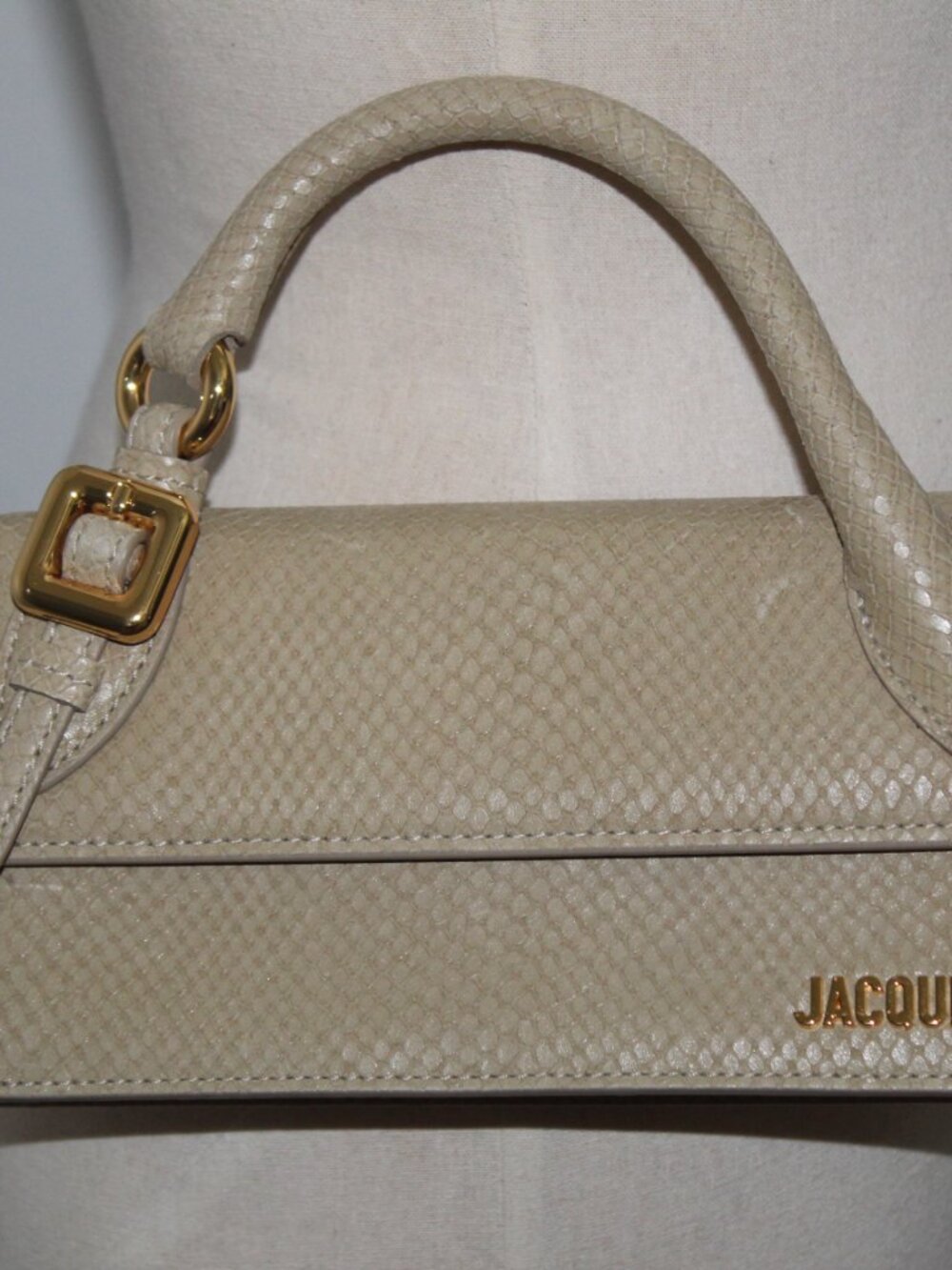 NEW Jacquemus Long Le Chiquito Moyen Bag Trapeze Top Handle Handbag Crossbody - Picture 4 of 11